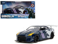 2009 Nissan GT-R (R35) Ben Sopra Dark Blue with Graphics 'Godzilla' 'Hollywood Rides' Series 1/32 Diecast Model Car by Jada