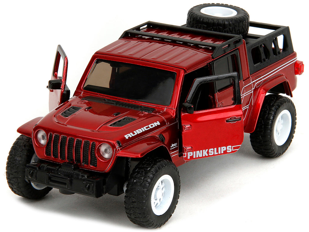 2020 Jeep Gladiator Pickup Truck Candy Red 'Pink Slips' Series 1/32 Diecast Model Car by Jada