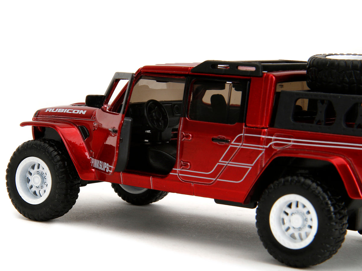 2020 Jeep Gladiator Pickup Truck Candy Red 'Pink Slips' Series 1/32 Diecast Model Car by Jada