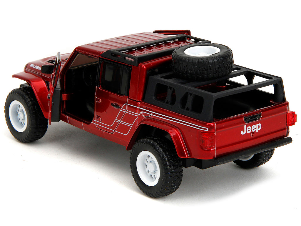2020 Jeep Gladiator Pickup Truck Candy Red 'Pink Slips' Series 1/32 Diecast Model Car by Jada