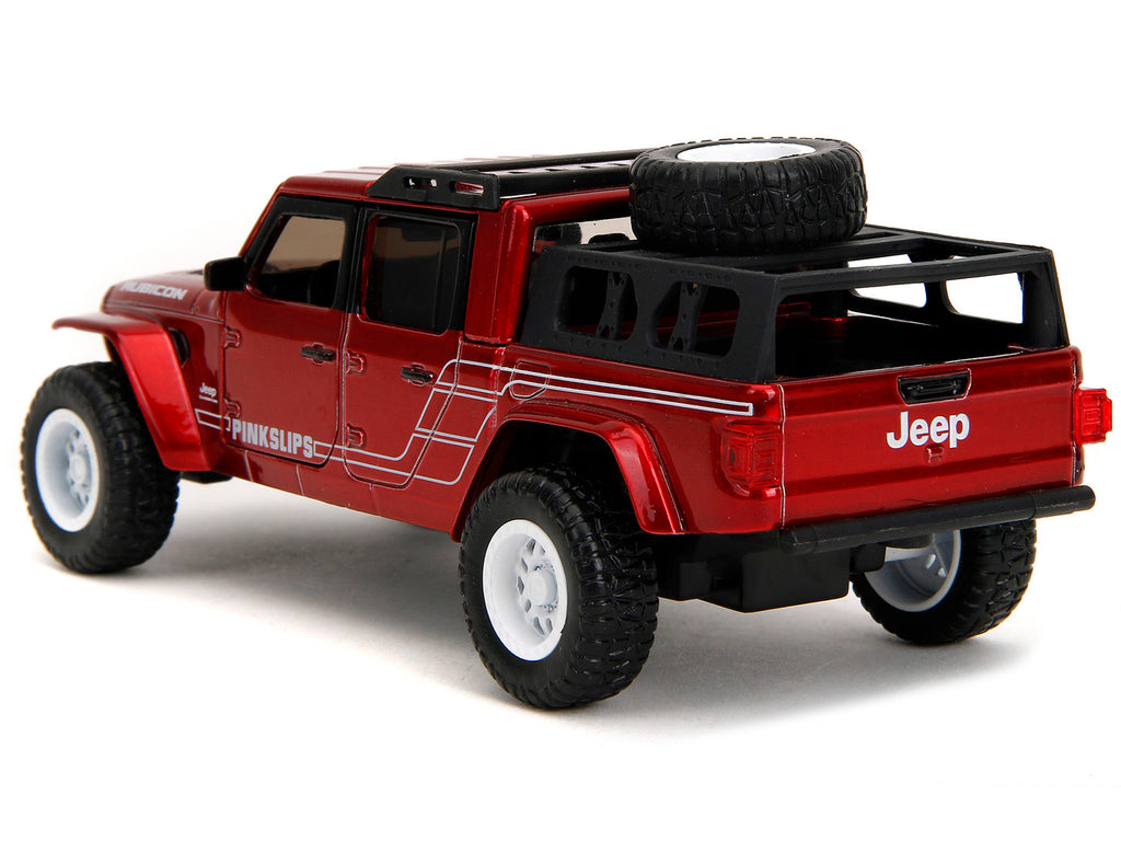 2020 Jeep Gladiator Pickup Truck Candy Red 'Pink Slips' Series 1/32 Diecast Model Car by Jada