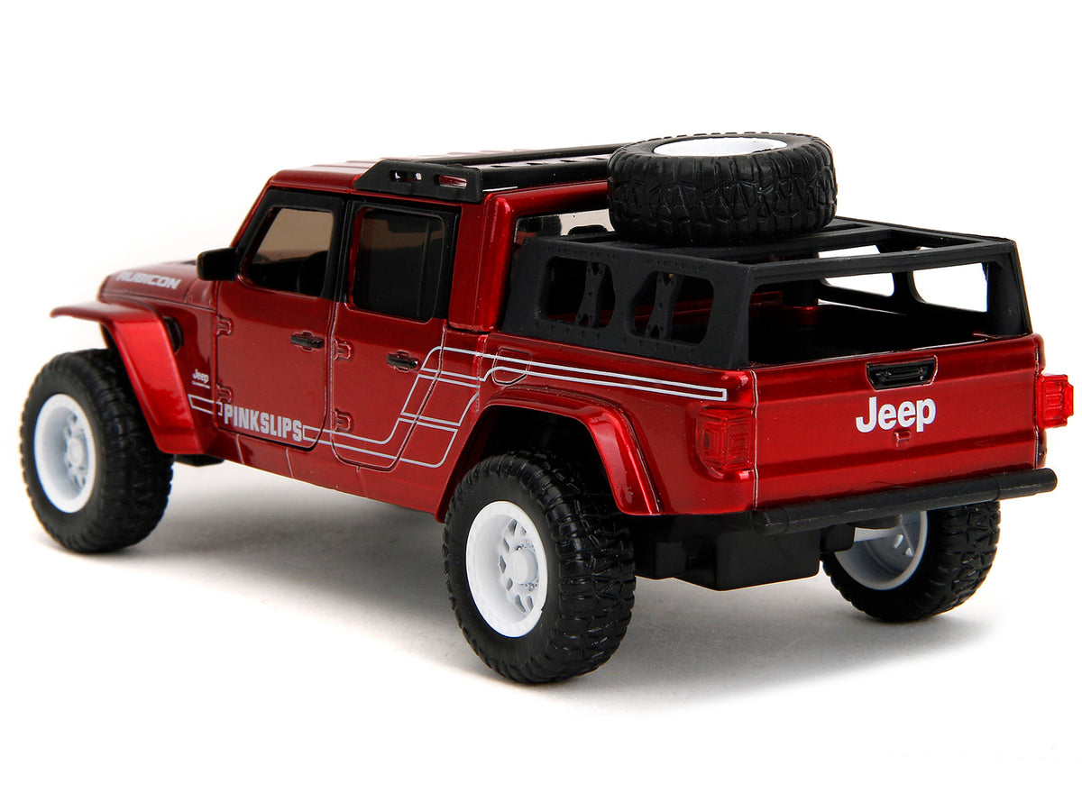 2020 Jeep Gladiator Pickup Truck Candy Red 'Pink Slips' Series 1/32 Diecast Model Car by Jada