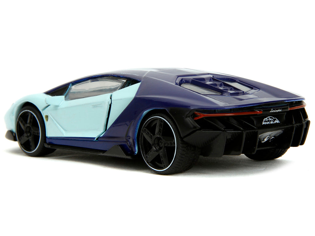 Lamborghini Centenario Light Blue and Purple 'Pink Slips' Series 1/32 Diecast Model Car by Jada