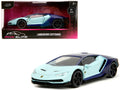 Lamborghini Centenario Light Blue and Purple 'Pink Slips' Series 1/32 Diecast Model Car by Jada