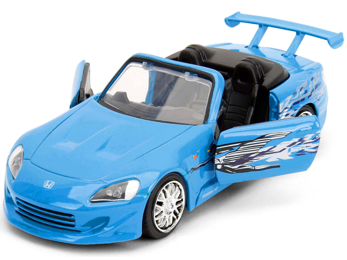 2001 Honda S2000 Convertible Blue with Graphics 'Fast & Furious Remix - 25th Anniversary' Series  1/32 Diecast Model Car by Jada