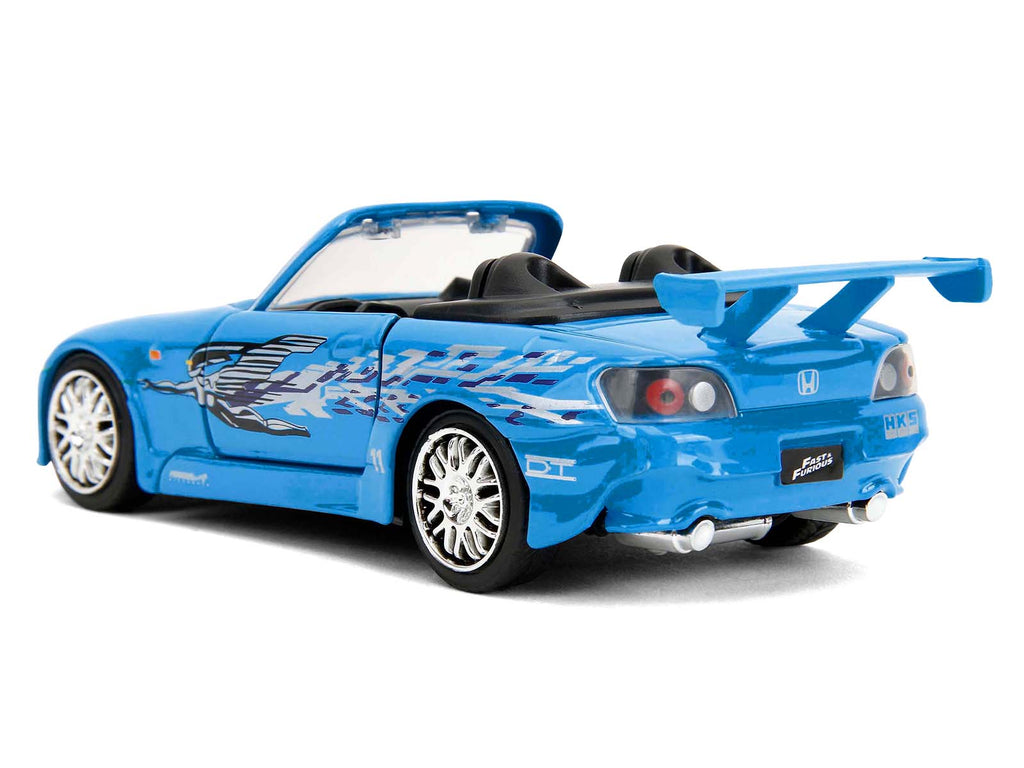 2001 Honda S2000 Convertible Blue with Graphics 'Fast & Furious Remix - 25th Anniversary' Series  1/32 Diecast Model Car by Jada