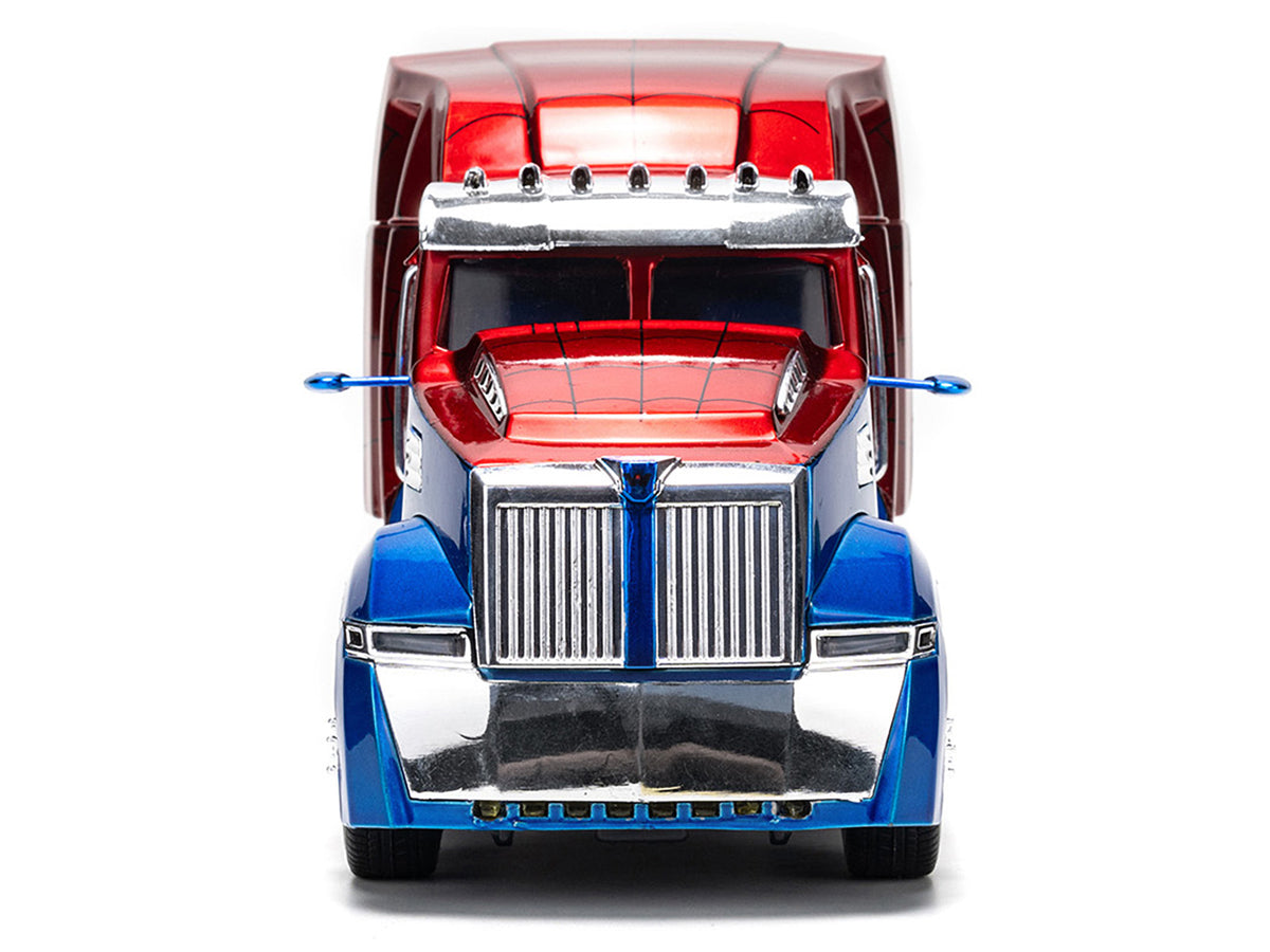 Western Star 57X Truck Tractor 'Spider-Man' Blue and Red Metallic 'Hollywood Rides' Series 1/24 Diecast Model by Jada