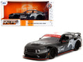 2024 Ford Mustang Dark Horse Black with White Top and 'Mustang Horse Graphics' 'Bigtime Muscle' Series 1/24 Diecast Model Car by Jada