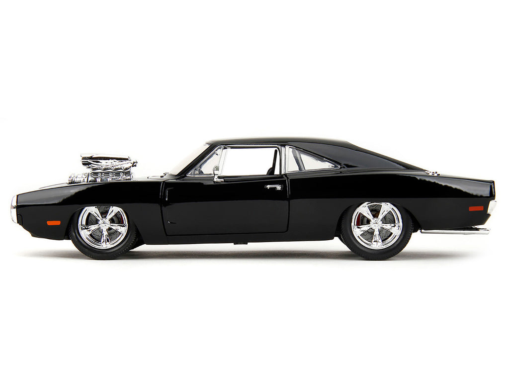 1970 Dodge Charger Black with Race Interior 'The Fast and the Furious' (2001) Movie '25 Years of Fast & Furious' Series 1/24 Diecast Model Car by Jada