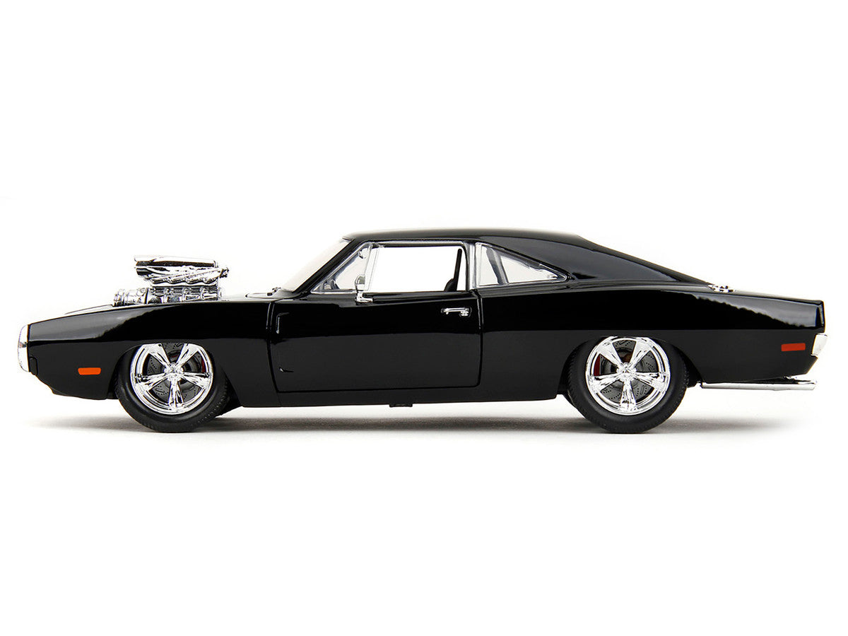 1970 Dodge Charger Black with Race Interior 'The Fast and the Furious' (2001) Movie '25 Years of Fast & Furious' Series 1/24 Diecast Model Car by Jada