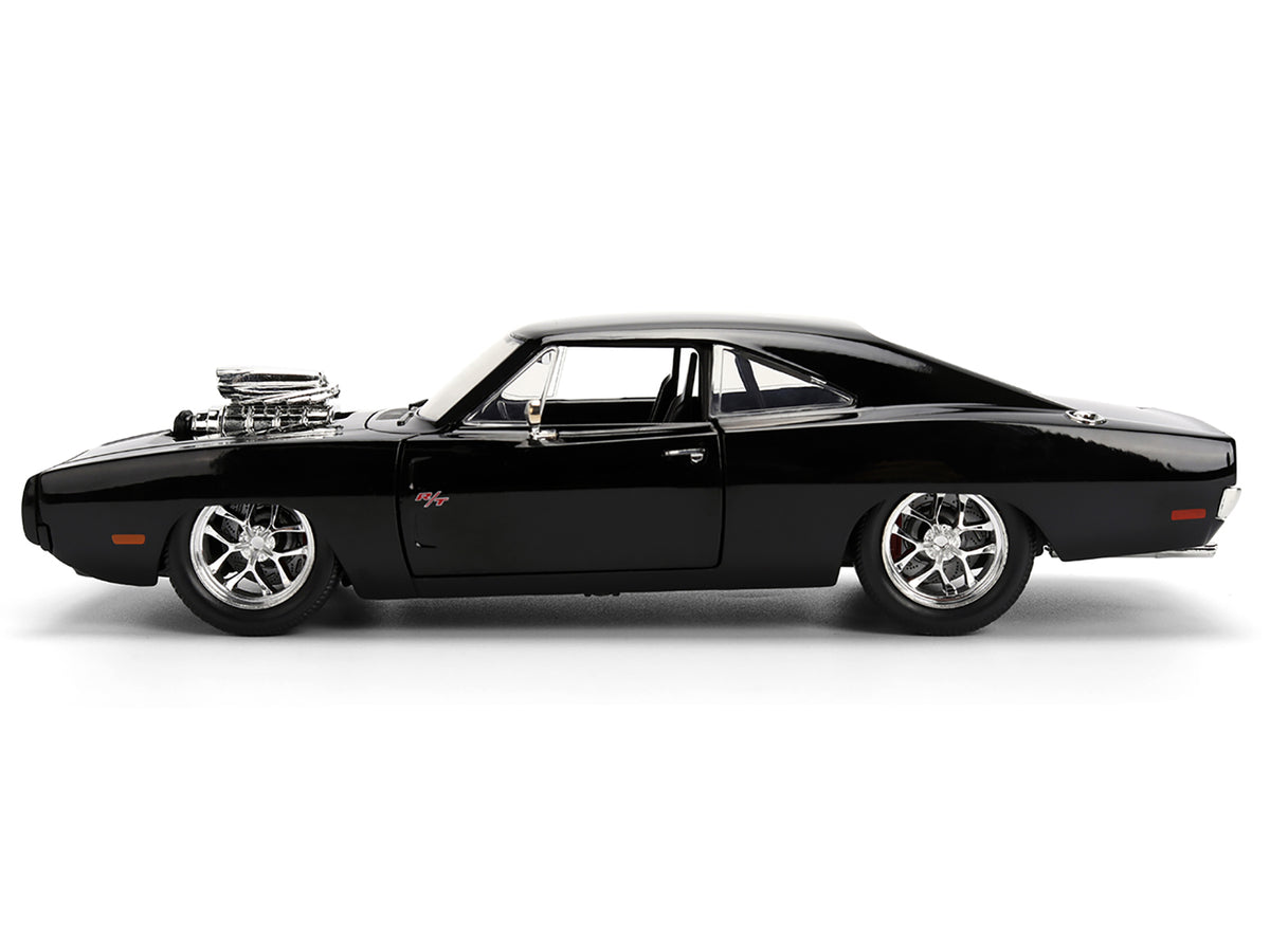 1970 Dodge Charger R/T Black 'Furious 7' (2015) Movie 'Fast & Furious' Series 1/24 Diecast Model Car by Jada