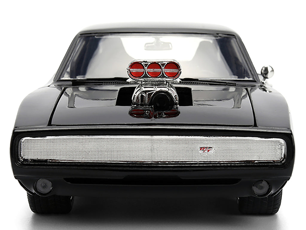 1970 Dodge Charger R/T Black 'Furious 7' (2015) Movie 'Fast & Furious' Series 1/24 Diecast Model Car by Jada