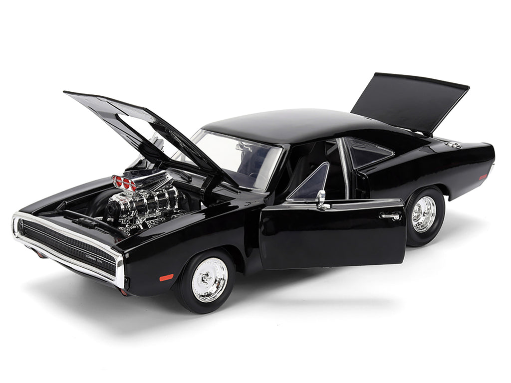 Dom's 1970 Dodge Charger R/T Black 'F9' (2021) Movie 'Fast & Furious' Series 1/24 Diecast Model Car by Jada