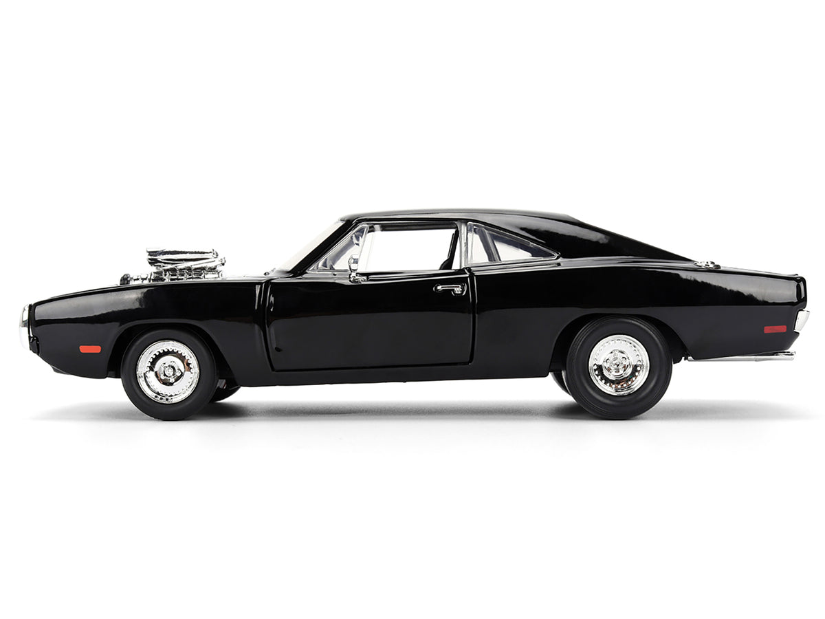 Dom's 1970 Dodge Charger R/T Black 'F9' (2021) Movie 'Fast & Furious' Series 1/24 Diecast Model Car by Jada