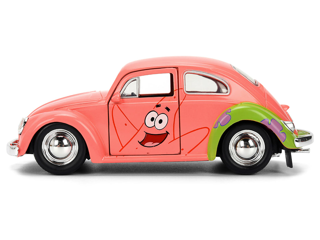1959 Volkswagen Beetle 'Patrick Star' Livery Pink 'SpongeBob SquarePants' (1999-Current) TV Series 'Hollywood Rides' Series 1/32 Diecast Model Car by Jada