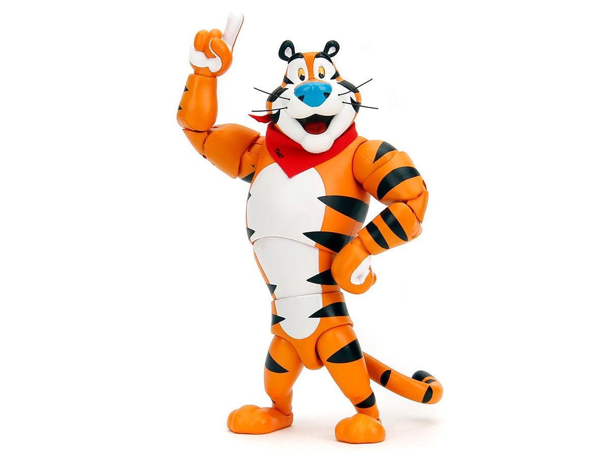 Tony the Tiger 6.75' Moveable Figure with Alternate Hands and Accessories 'Kellogg's Frosted Flakes' Model by Jada