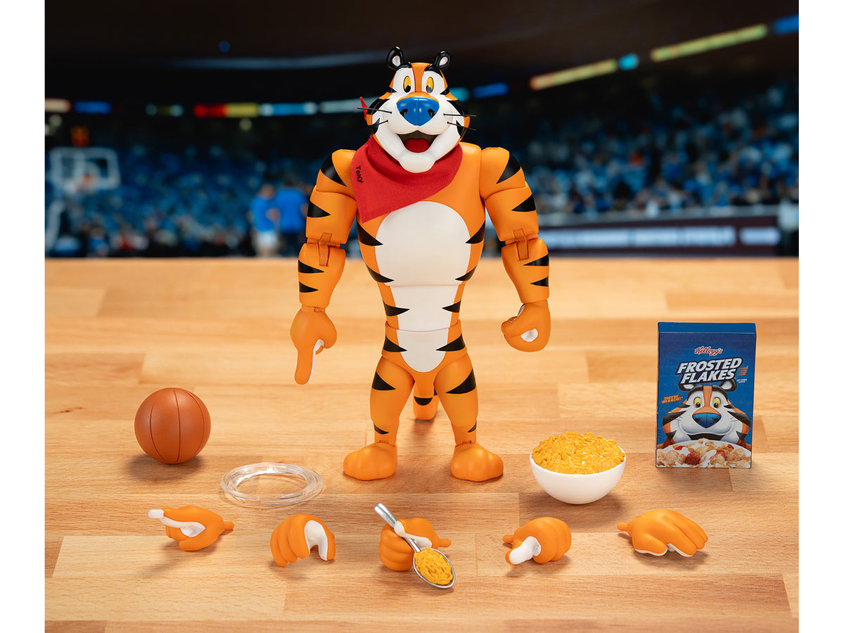 Tony the Tiger 6.75' Moveable Figure with Alternate Hands and Accessories 'Kellogg's Frosted Flakes' Model by Jada