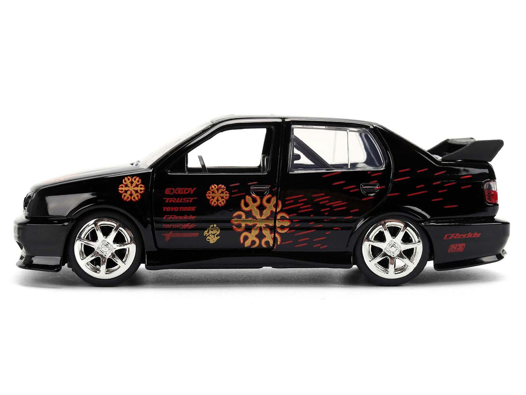 Volkswagen Jetta Black with Graphics 'Fast & Furious Remix - 25th Anniversary' Series 1/32 Diecast Model Car by Jada