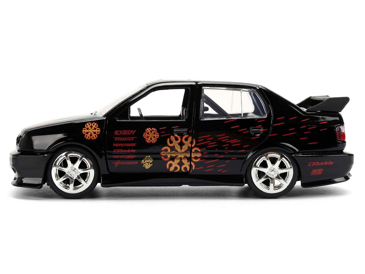 Volkswagen Jetta Black with Graphics 'Fast & Furious Remix - 25th Anniversary' Series 1/32 Diecast Model Car by Jada