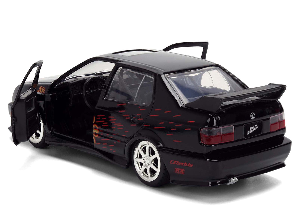 Volkswagen Jetta Black with Graphics 'Fast & Furious Remix - 25th Anniversary' Series 1/32 Diecast Model Car by Jada