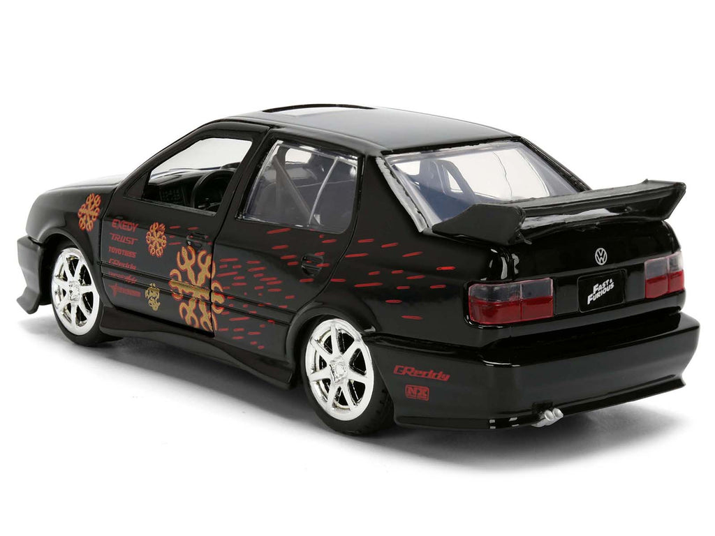 Volkswagen Jetta Black with Graphics 'Fast & Furious Remix - 25th Anniversary' Series 1/32 Diecast Model Car by Jada