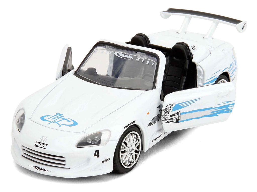 2001 Honda S2000 Convertible White with Graphics 'Fast & Furious Remix - 25th Anniversary' Series 1/32 Diecast Model Car by Jada