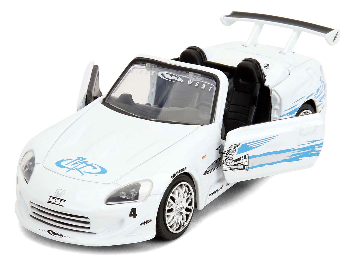 2001 Honda S2000 Convertible White with Graphics 'Fast & Furious Remix - 25th Anniversary' Series 1/32 Diecast Model Car by Jada