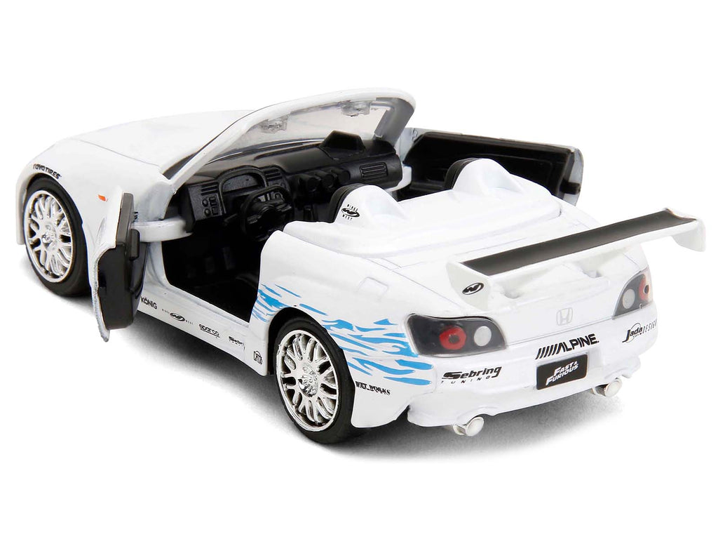 2001 Honda S2000 Convertible White with Graphics 'Fast & Furious Remix - 25th Anniversary' Series 1/32 Diecast Model Car by Jada