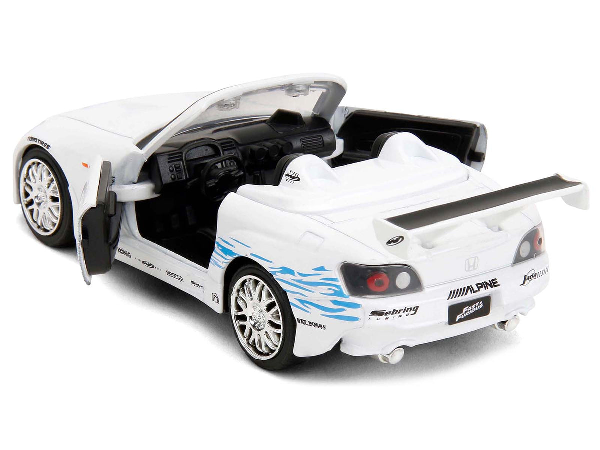 2001 Honda S2000 Convertible White with Graphics 'Fast & Furious Remix - 25th Anniversary' Series 1/32 Diecast Model Car by Jada