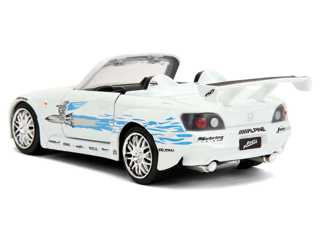 2001 Honda S2000 Convertible White with Graphics 'Fast & Furious Remix - 25th Anniversary' Series 1/32 Diecast Model Car by Jada