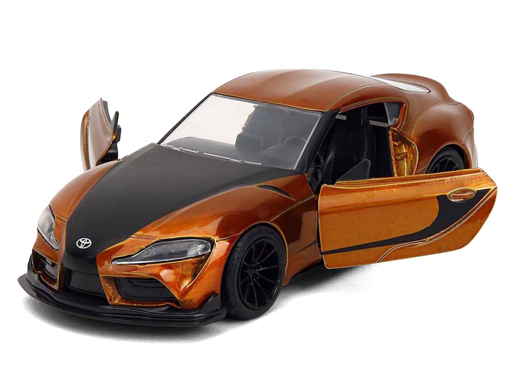 2020 Toyota Supra Orange Metallic with Black Stripes 'F9' (2021) Movie 'Fast & Furious' Series 1/32 Diecast Model Car by Jada