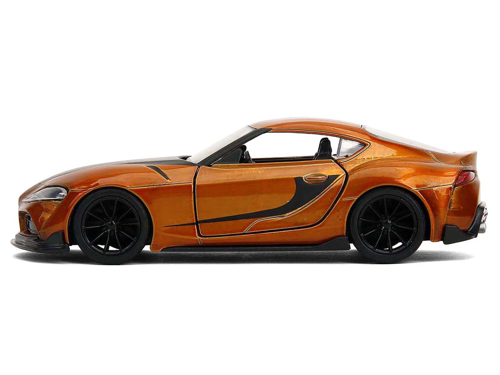 2020 Toyota Supra Orange Metallic with Black Stripes 'F9' (2021) Movie 'Fast & Furious' Series 1/32 Diecast Model Car by Jada