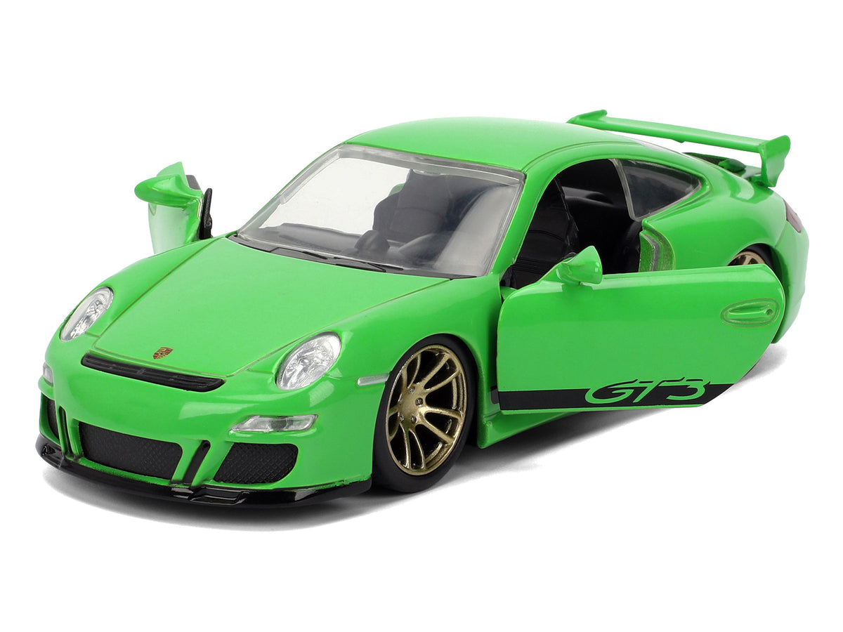 Porsche 911 GT3 (997) Green with Black Accents 'Fast X' (2023) Movie 'Fast & Furious' Series 1/32 Diecast Model Car by Jada