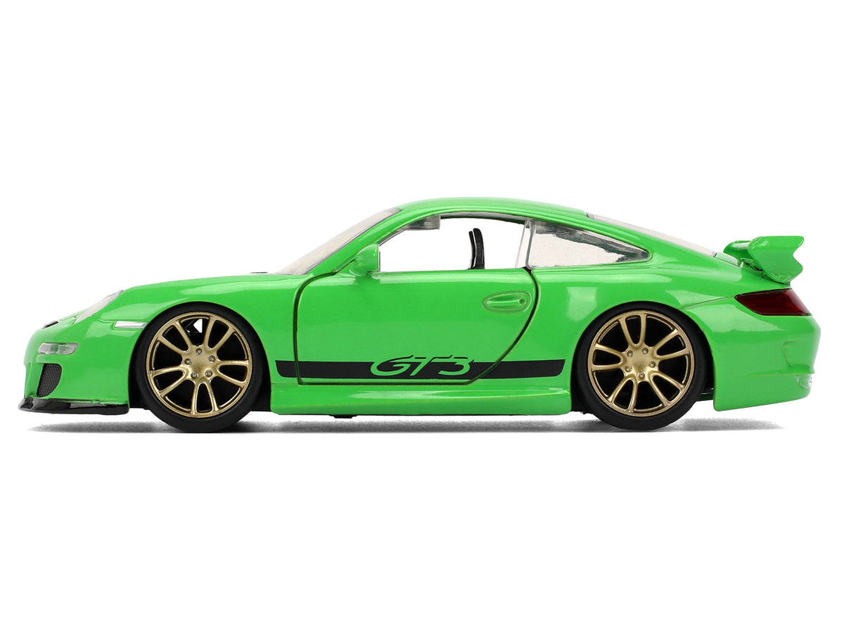 Porsche 911 GT3 (997) Green with Black Accents 'Fast X' (2023) Movie 'Fast & Furious' Series 1/32 Diecast Model Car by Jada