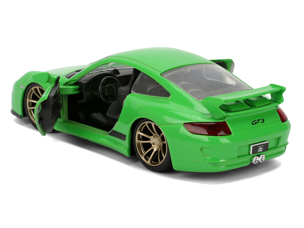 Porsche 911 GT3 (997) Green with Black Accents 'Fast X' (2023) Movie 'Fast & Furious' Series 1/32 Diecast Model Car by Jada