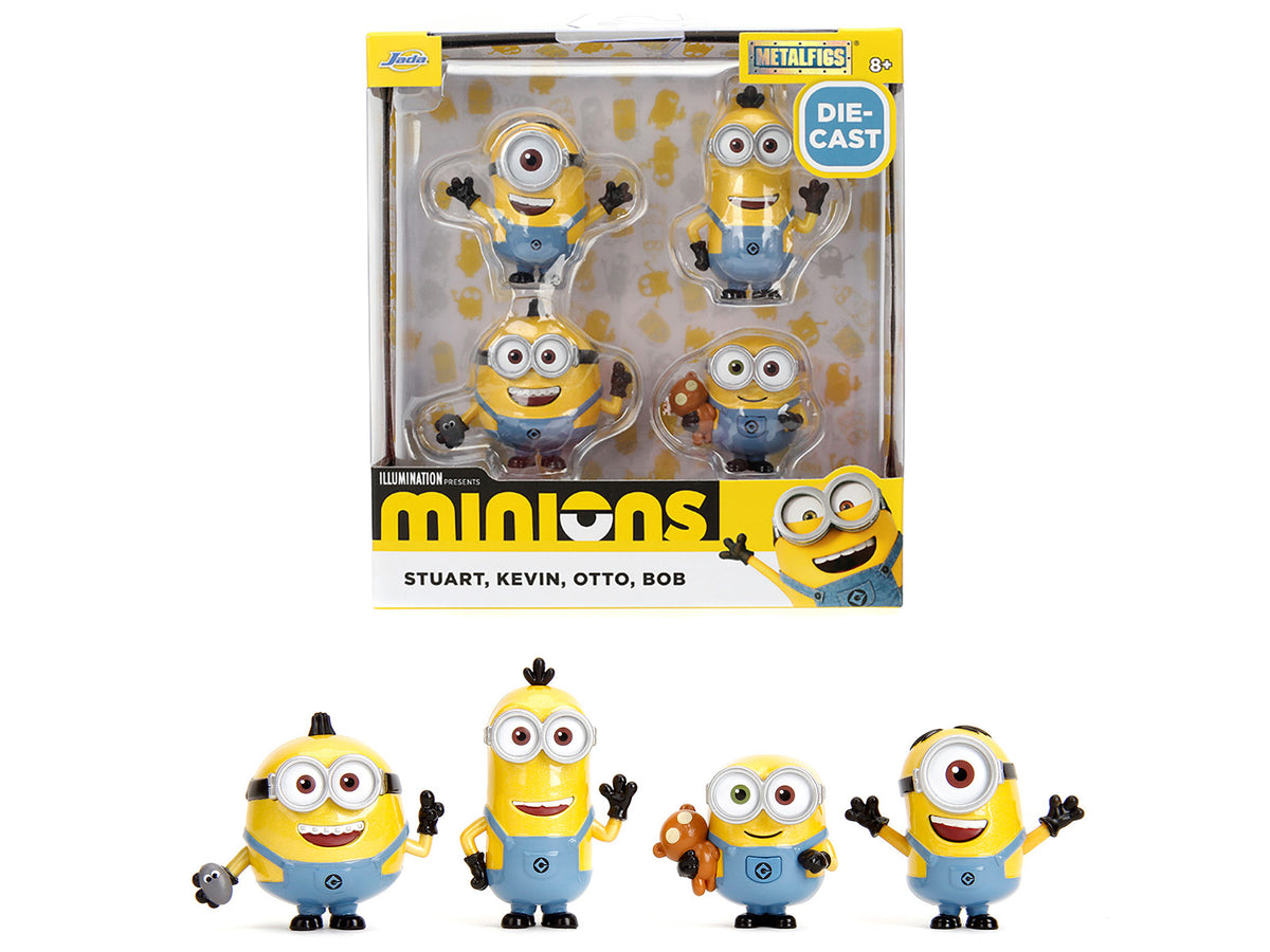 Set of 4 Diecast Figures 'Minions' (2015) Movie 'Metalfigs' Series Diecast Models by Jada