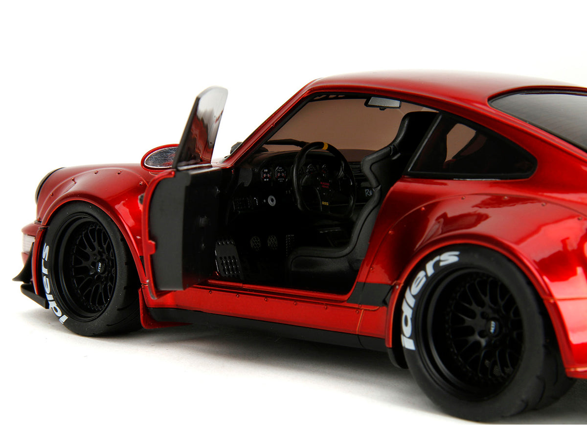 RWB Body Kit Red Metallic with Black Stripes 'Pink Slips' Series 1/18 Diecast Model Car by Jada