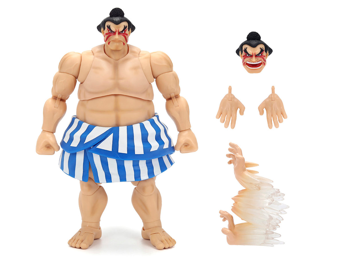 E. Honda 6.5' Moveable Figure with Accessories and Alternate Head and Hands 'Ultra Street Fighter II: The Final Challengers' (2017) Video Game Model by Jada