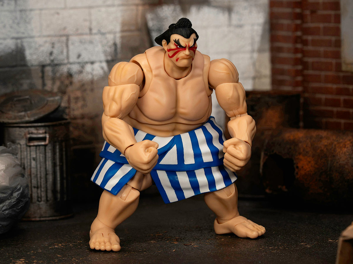 E. Honda 6.5' Moveable Figure with Accessories and Alternate Head and Hands 'Ultra Street Fighter II: The Final Challengers' (2017) Video Game Model by Jada
