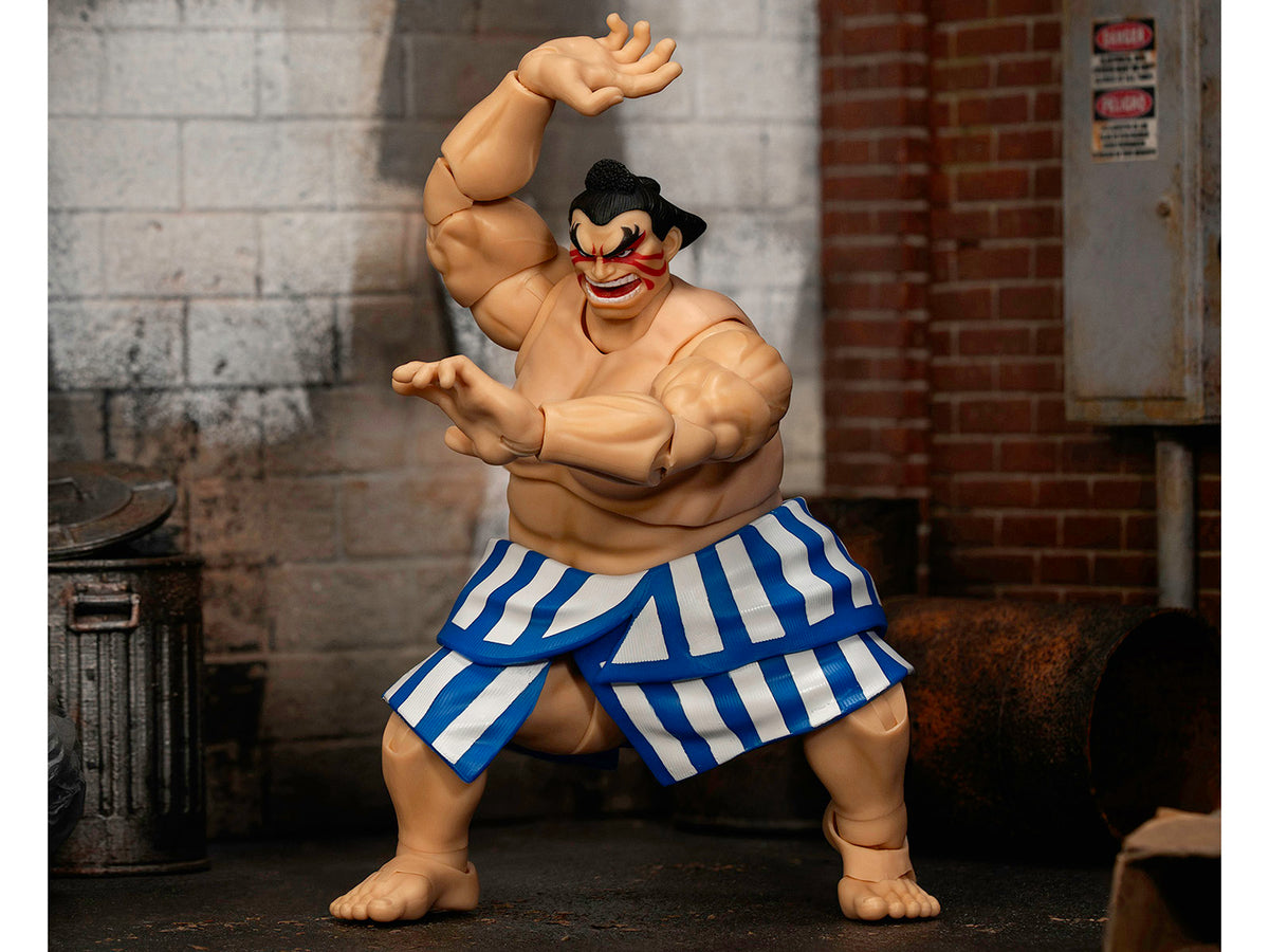 E. Honda 6.5' Moveable Figure with Accessories and Alternate Head and Hands 'Ultra Street Fighter II: The Final Challengers' (2017) Video Game Model by Jada