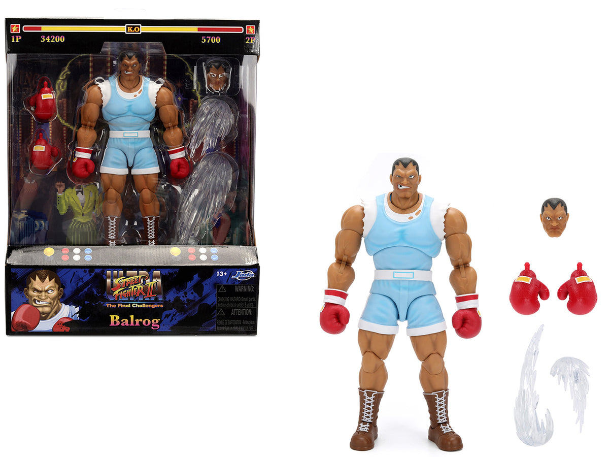 Balrog 6.5' Moveable Figure with Accessories and Alternate Head and Hands 'Ultra Street Fighter II: The Final Challengers' (2017) Video Game Model by Jada
