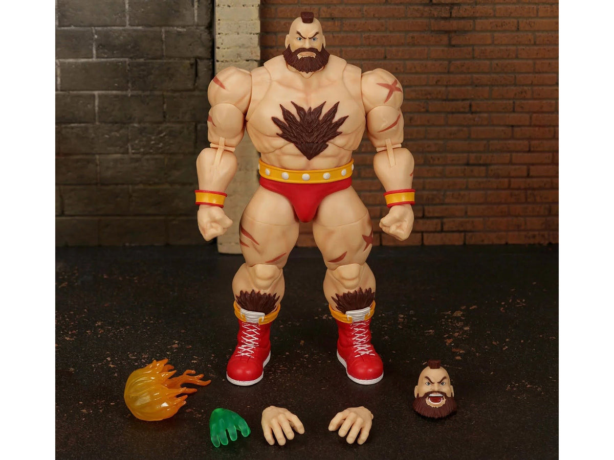 Zangief 7.5' Moveable Figure with Accessories and Alternate Head and Hands 'Ultra Street Fighter II: The Final Challengers' (2017) Video Game Model by Jada