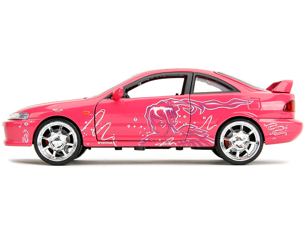 1995 Honda Integra Type R Pink with Graphics 'Fast & Furious Remix' Series 1/24 Diecast Model Car by Jada