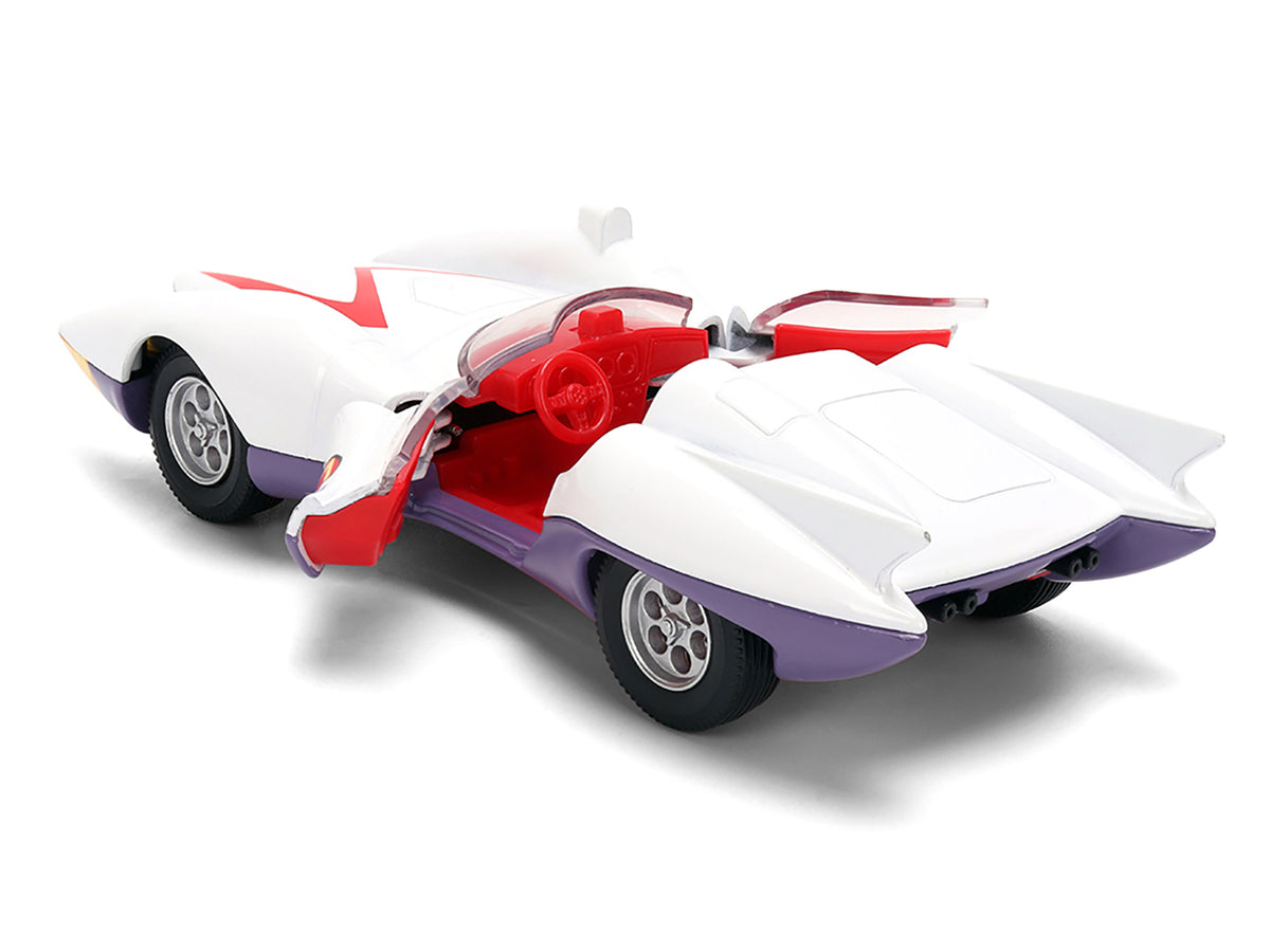 Mach 5 White with Red Stripes and Interior 'Speed Racer' (1967) TV Series 'Anime Hollywood Rides' Series 1/32 Diecast Model Car by Jada