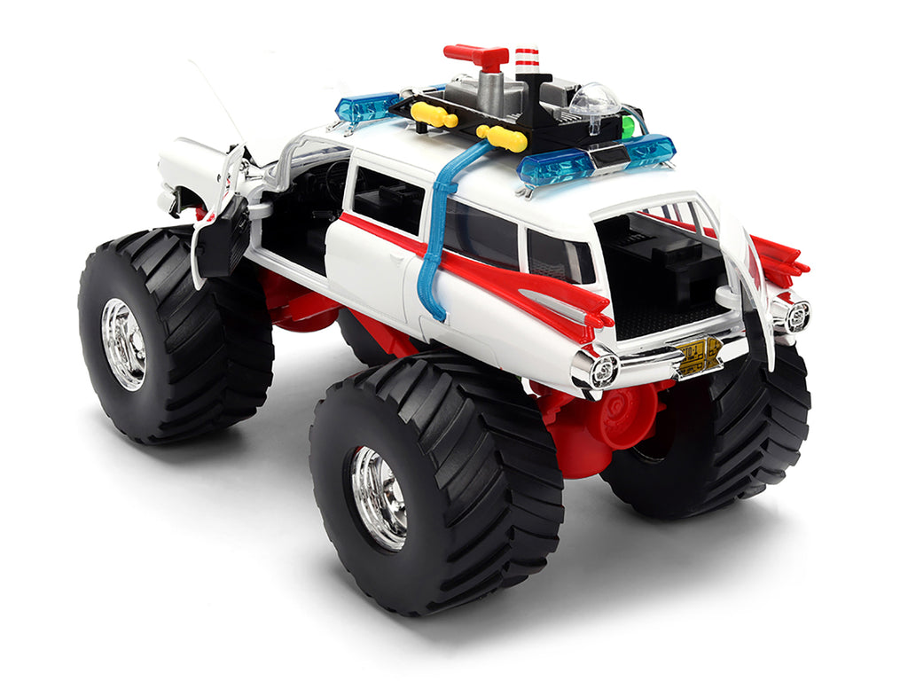 1959 Cadillac Ambulance Ecto-1 'Ghostbusters' (1984) Movie Monster Truck Version 'Hollywood Rides' Series 1/24 Diecast Model Car by Jada