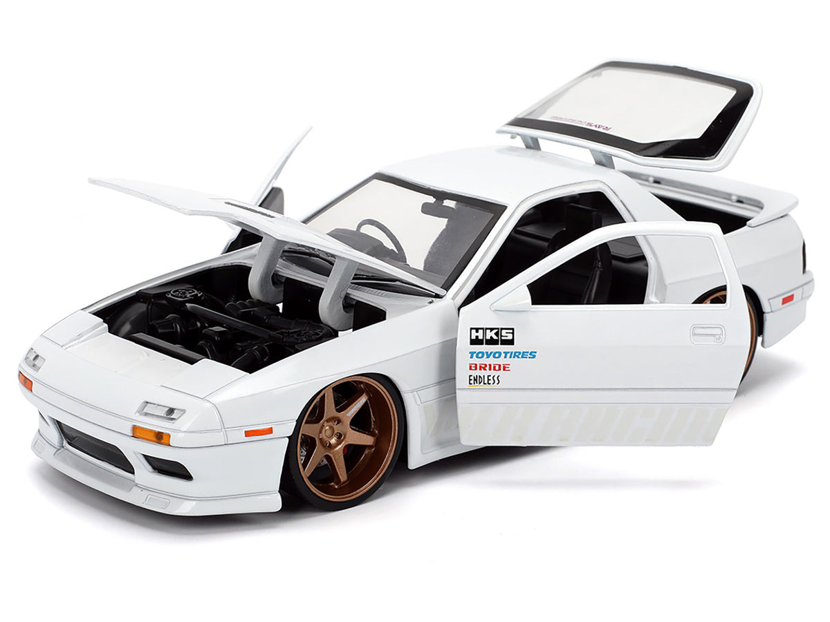 1985 Mazda RX-7 White 'JDM Tuners' Series 1/24 Diecast Model Car by Jada