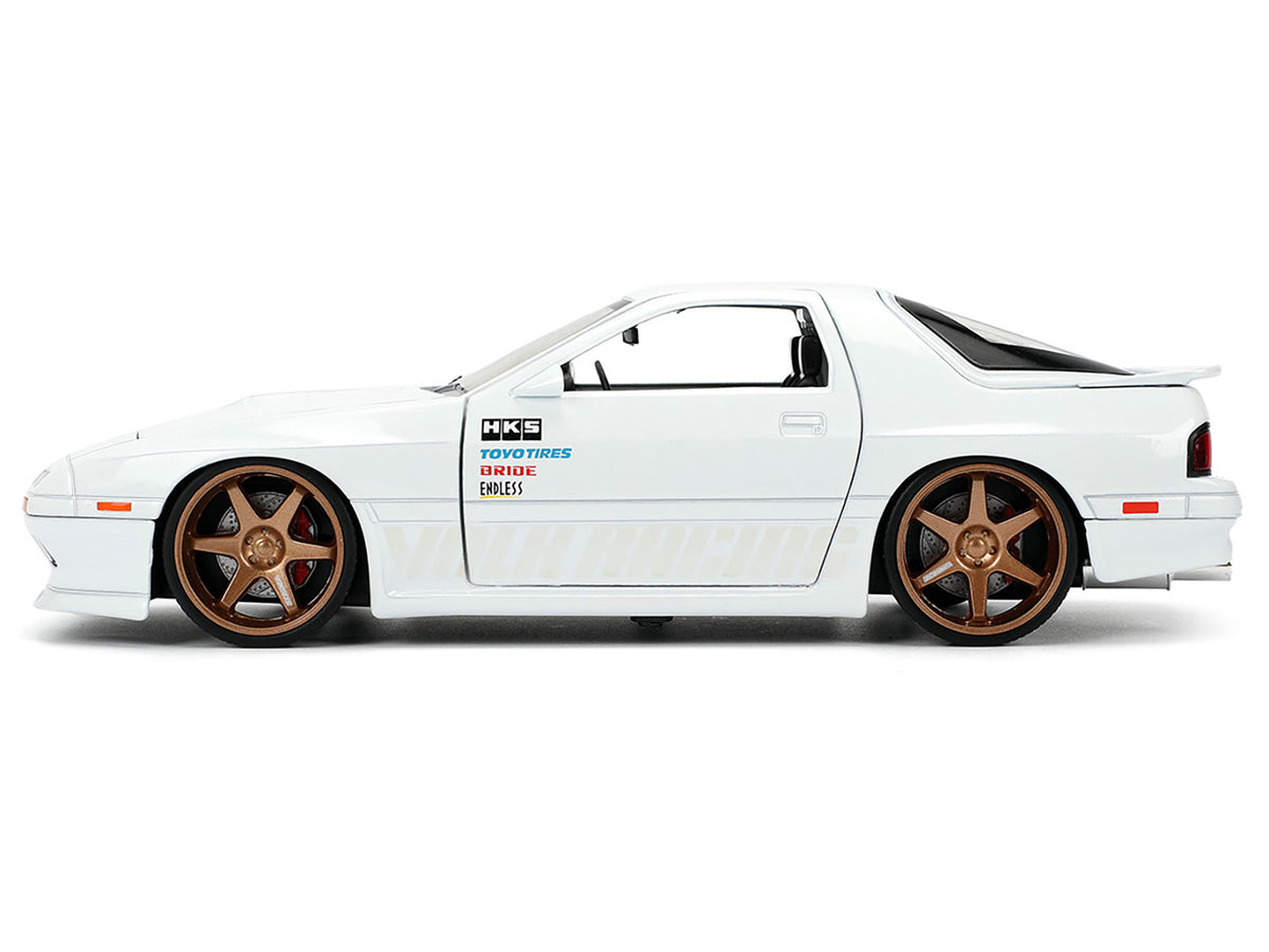 1985 Mazda RX-7 White 'JDM Tuners' Series 1/24 Diecast Model Car by Jada