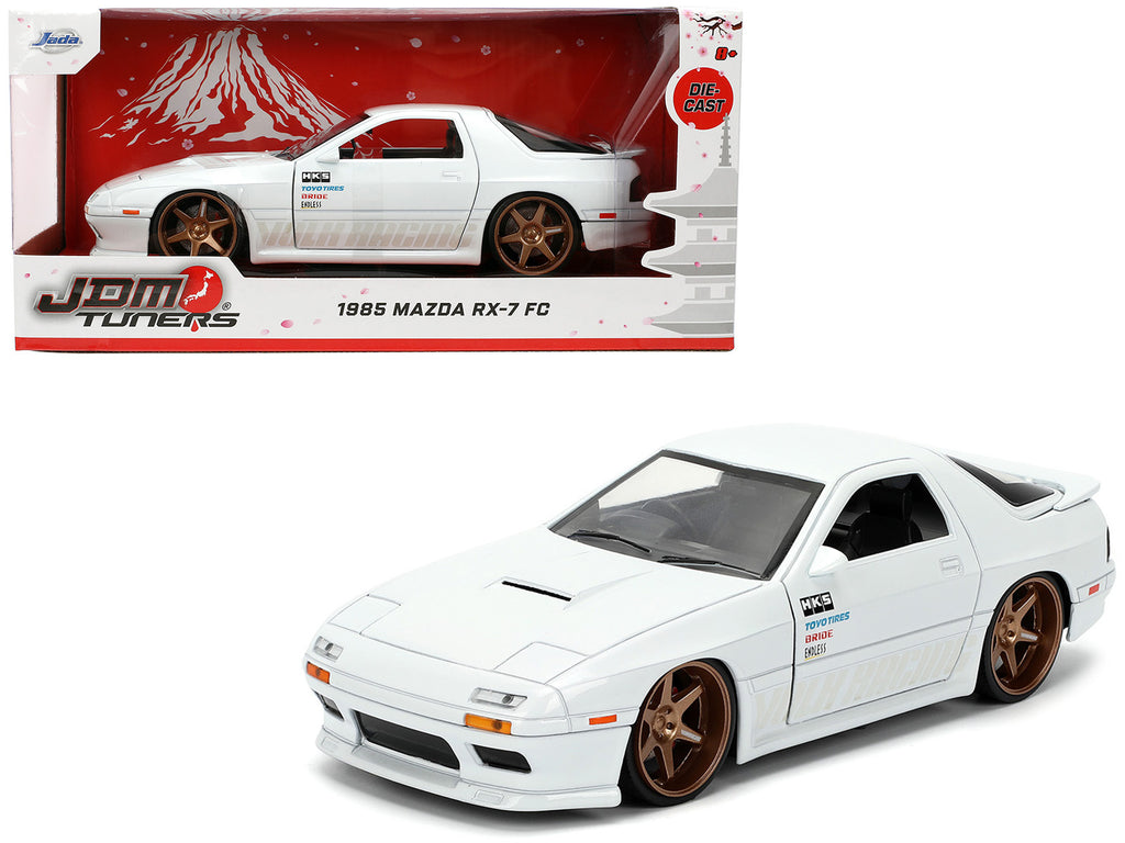 1985 Mazda RX-7 White 'JDM Tuners' Series 1/24 Diecast Model Car by Jada