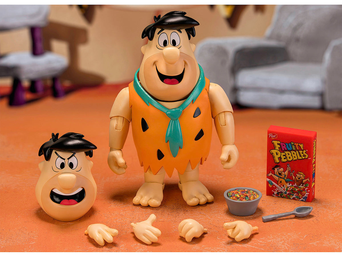 Fred Flintstone 6' Moveable Figure with Accessories and Alternate Head and Hands 'The Flintstones - Post Fruity Pebbles' Model by Jada