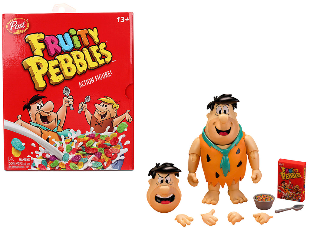 Fred Flintstone 6' Moveable Figure with Accessories and Alternate Head and Hands 'The Flintstones - Post Fruity Pebbles' Model by Jada
